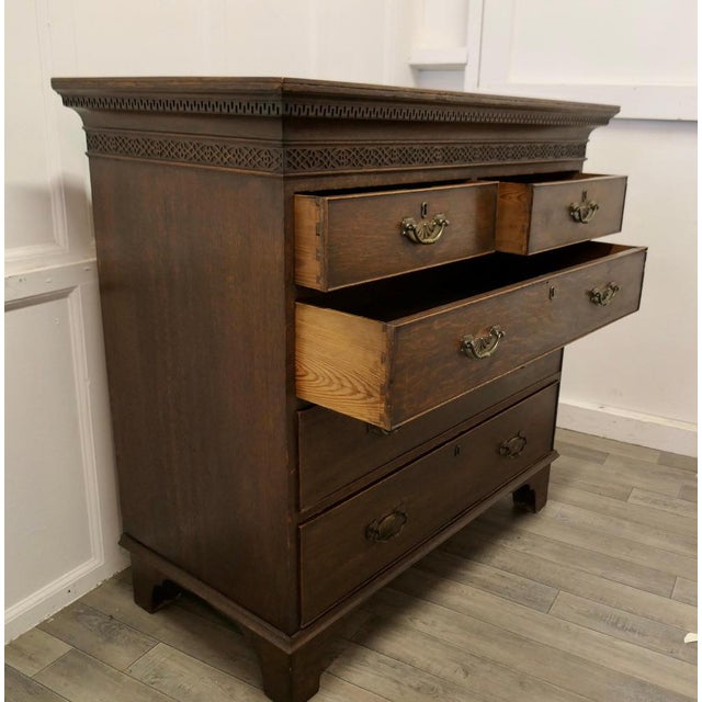 Late 19th Century Large Oak Chest of Drawers, 1870s For Sale - Image 5 of 11