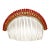 Antique French Empire Coral Hair Comb Diadem Tiara Gold Vermeil Silver For Sale
