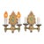 1920s Baroque Cast Aluminum Wall Sconces With Original Polychrome Finish - Pair For Sale