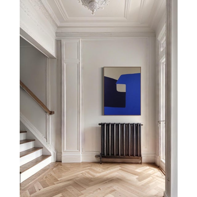 This work explores the interplay between contrast and continuity. A deep indigo and a luminous blue unfold across the...