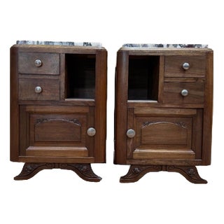 Art Deco Bedside Tables, Set of 2 For Sale
