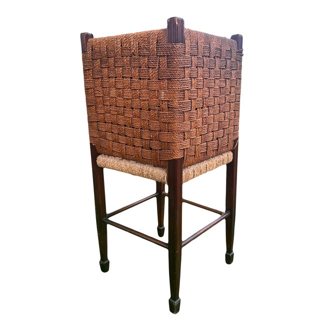 Traditional Mid 19th Century Rare Form George III Period Irish Corner Chair With Woven Rope Seat and Back For Sale - Image 3 of 9