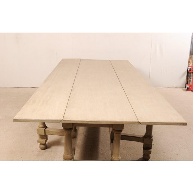 Traditional Painted Poplar Wood GateLeg Dining Table Chairish