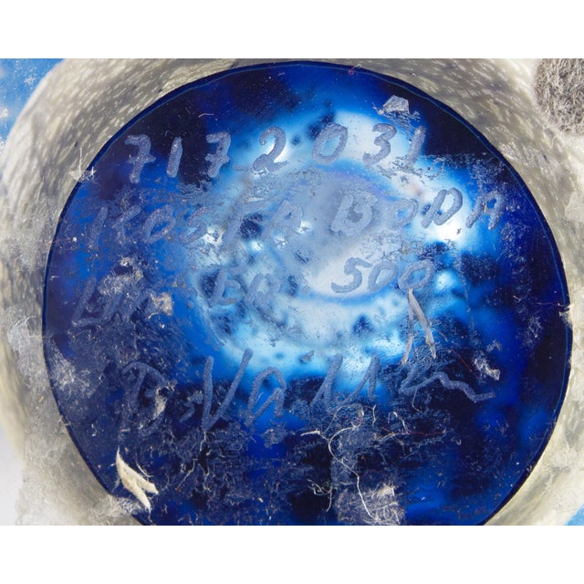 Blue Kosta Boda Limited Edition Flying Man Paperweight by Bertil Vallien For Sale - Image 8 of 8