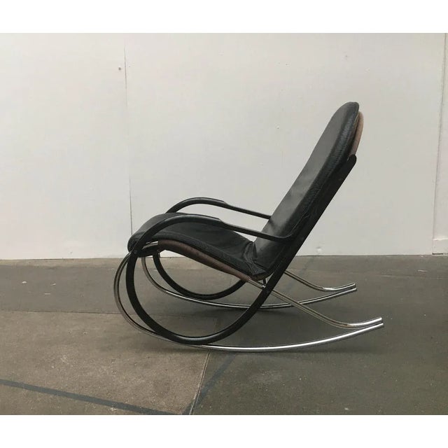 Vintage Swiss Nonna Rocking Chair by Paul Tuttle for Strässle For Sale - Image 10 of 18