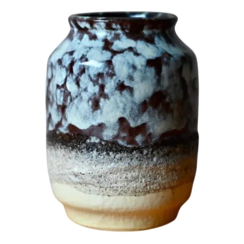 Small Vintage Vase in Glazed Ceramic from VEB Haldensleben, 1970s For Sale