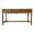 Vintage Palm Beach Regency Coastal Rattan Console Table With Glass Top/ Sold For Sale