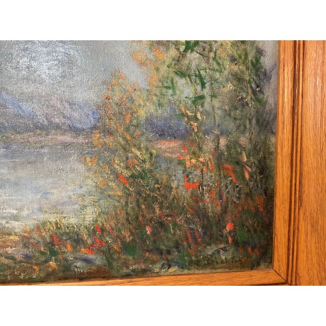 Antique Howard Clinton Dickinson Abstract Expressionism Oil Painting Landscape For Sale - Image 10 of 12
