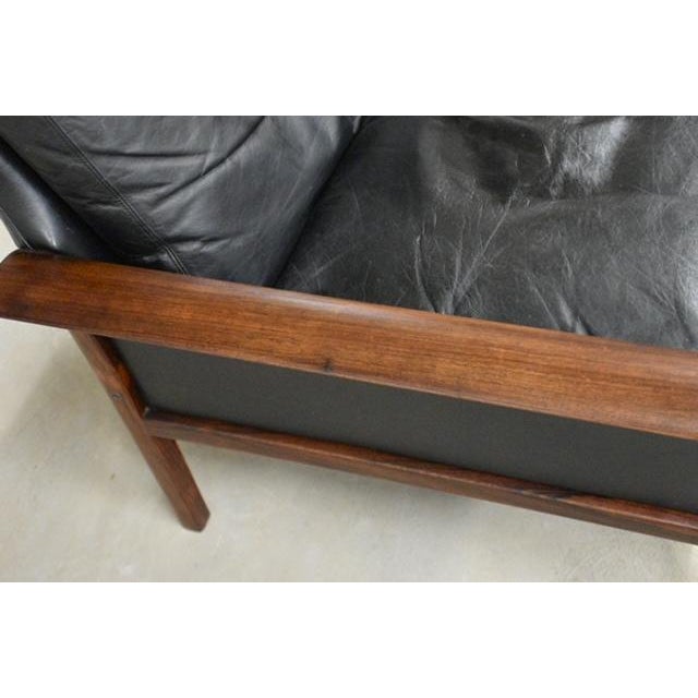 1960s Knut Saeter Black and Rosewood Lounge Chair For Sale - Image 9 of 10