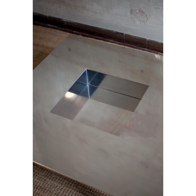 Saporiti Italia Tebe Model Steel Coffee Table by Giovanni Offredi for Saporiti, 1970s For Sale - Image 4 of 12