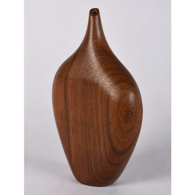 Mid Century Modern Modernist Studio Turned Wood Weed Pot Vase For Sale - Image 4 of 11