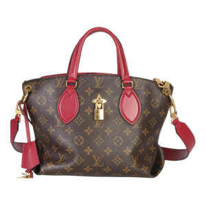 Bordeaux Monogram Canvas Flower Zipped Tote PM