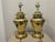 Gorgeous 1980's Large Brass Ginger Jar Lamps. Any room could use a splash of sunshine, electric or not. These brass lamps...