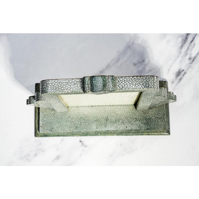 Rare Antique Art Deco Leather Picture Photo Frame Tabletop Luxury Home Decor Art For Sale - Image 10 of 17