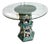 1950s Chinese Export Pierced Ceramic Pedestal Table With Custom Glass Top For Sale