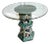 1950s Chinese Export Pierced Ceramic Pedestal Table With (Or Without) Custom Removeable Glass Top For Sale