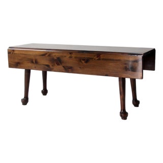 Early American Style Drop Leaf Dining Table Circa 1950s For Sale