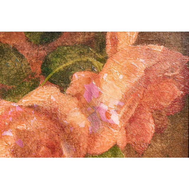 Charming Mid Century Framed Vintage Roses Flower Still Life Home Wall Decor For Sale In New York - Image 6 of 11