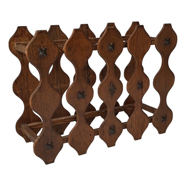 Wooden Wine Rack, 1950s-1960s For Sale