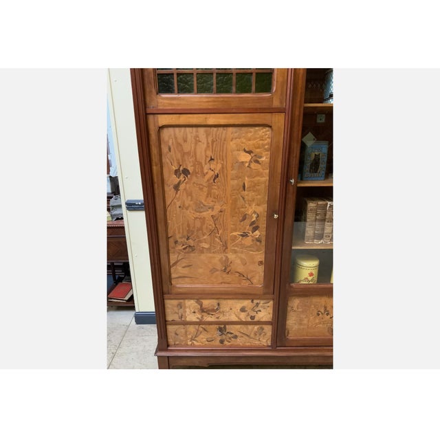 Brown Art Nouveau Cabinet in Walnut, 1900s For Sale - Image 8 of 14