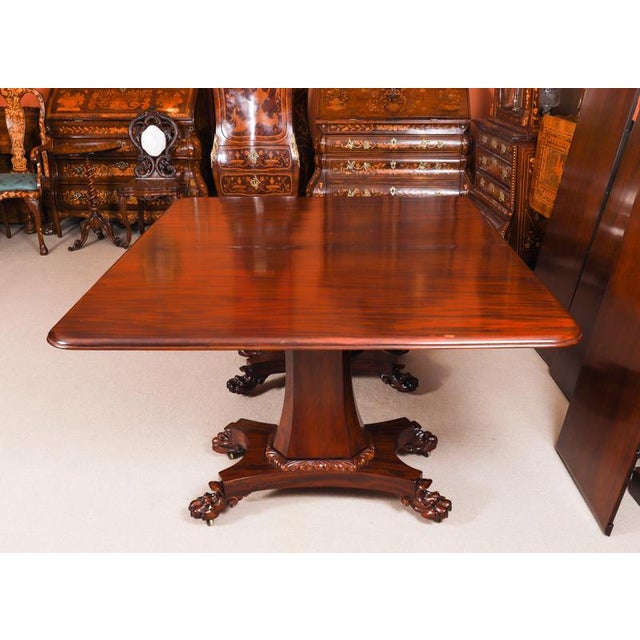 Antique 20th Century George IV Regency Dining Table & Chairs, Set of 13 For Sale - Image 5 of 12