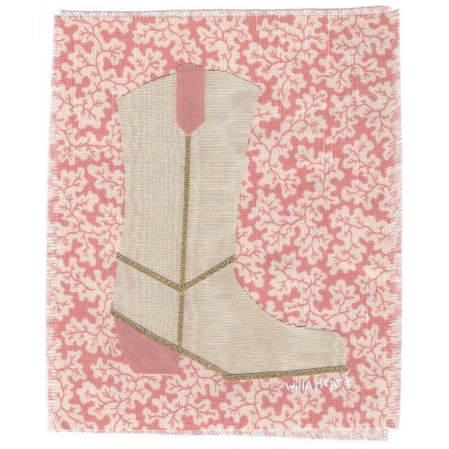 Lula the Cowboy Boot by Willa Heart in Brimfield Black Frame, Mini Art Print For Sale