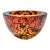 Italian Tortoiseshell Crystal Bowl – Amber Art Glass Catchall Dish For Sale