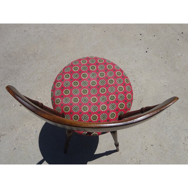 Wood and Fabric Chairs, Set of 2 For Sale - Image 12 of 18