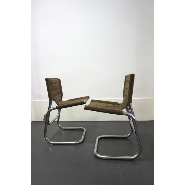 Space Age Chairs in Curved Chrome Steel, 1970s, Set of 2 For Sale - Image 6 of 6