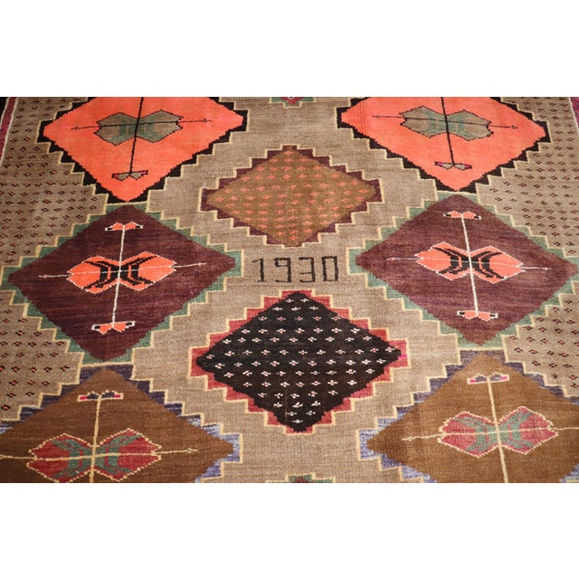 Early 20th Century Geometric Turkish Kars rug no. j3476 For Sale In New York - Image 6 of 11