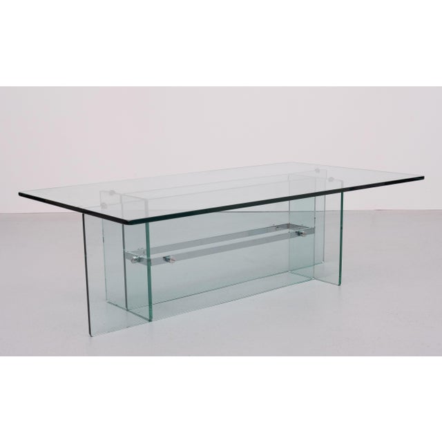 1970s Glass Coffee Table from FontanaArte, Italy, 1970s For Sale - Image 5 of 10