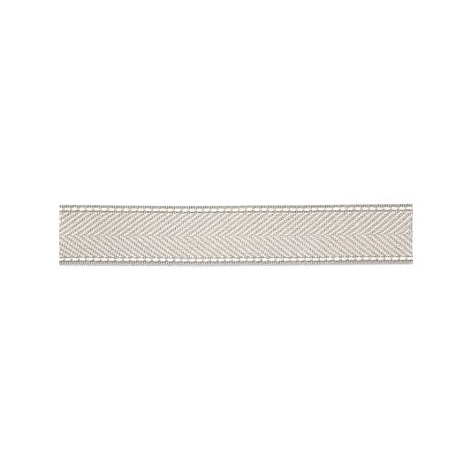 Scalamandre Montauk Herringbone Tape, Silver Grey Fabric For Sale