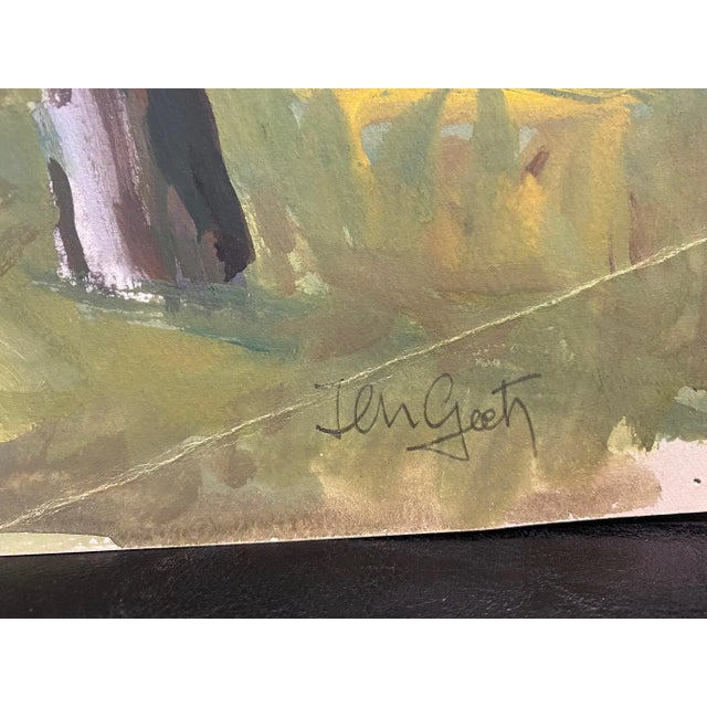 Modern Isaac Charles Goetz, The Castle Courtyard, 1920s, Watercolor For Sale - Image 3 of 7