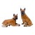 20th Century Boxer Dog Figurines - a Pair For Sale