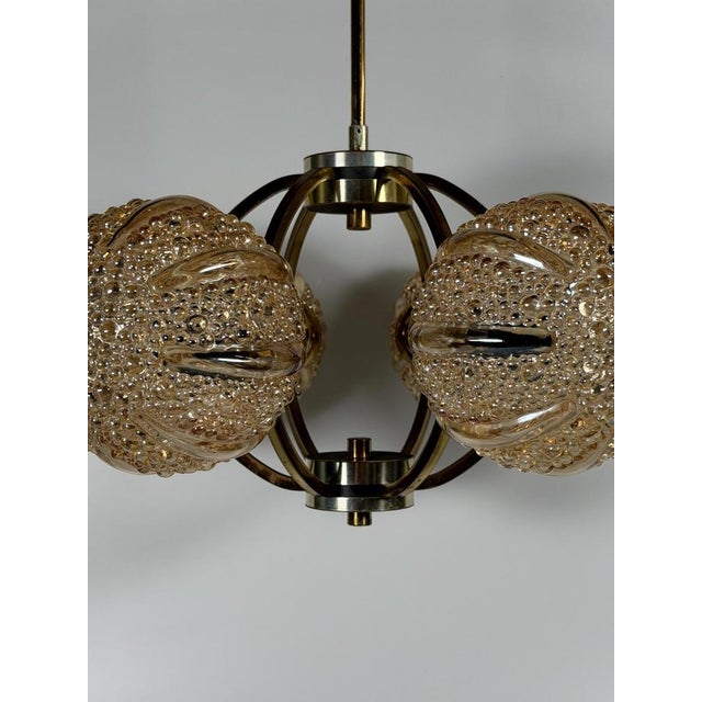 Metal Sputnik Six-Light Chandelier in Glass from Kaiser-Leuchten, 1960s For Sale - Image 7 of 18