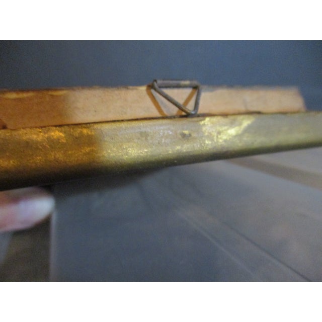 Wood Vintage 40s Pressed Tin Italian Votive Madonna and Child For Sale - Image 7 of 7