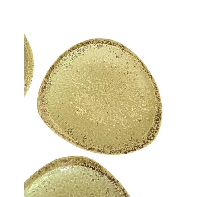 Adiano Tolomei Fortunata Casa Mia Green Triangular Plates Italy Set of 4 For Sale - Image 4 of 6