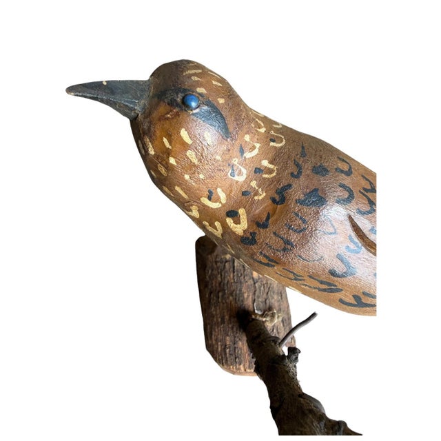 Wood carved folk art bird.