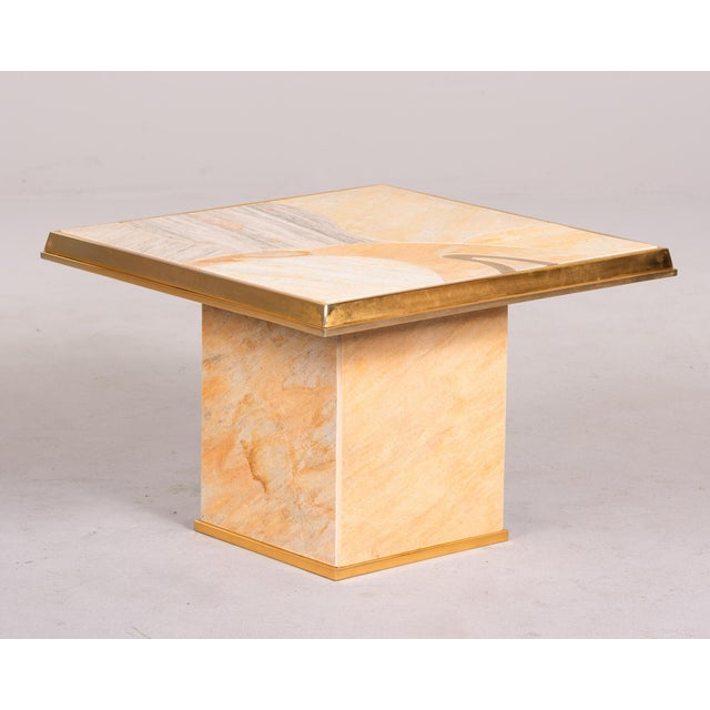 Small Mid Century Porcelain and Brass Table For Sale In Detroit - Image 6 of 12