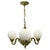Czech Neo-Baroque Brass Chandelier with Opaline Glass Globes, 1930s For Sale - Image 13 of 13