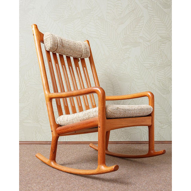 1960s Rocking Chair by Hansa Olsena for Juul Kristensen, 1960s For Sale - Image 5 of 10
