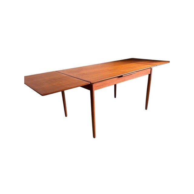 Danish Extendable Teak Dining Table by Willy Sigh for H. Sigh and Sons Mobelfabrik, 1960s For Sale - Image 6 of 13