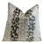 Stony Stripe Velvet Leopard Print Throw Pillow With Feather Down Insert For Sale
