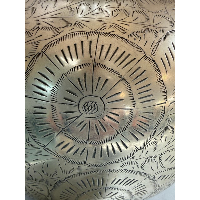 Pottery Barn Etched Nickel Table Lamp For Sale In San Francisco - Image 6 of 12