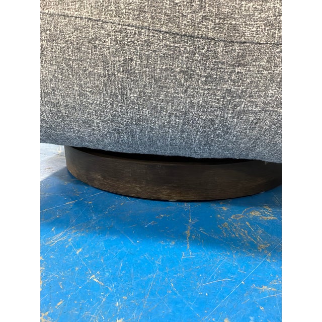 Textile Modern Slipper Swivel Chair. For Sale - Image 7 of 7
