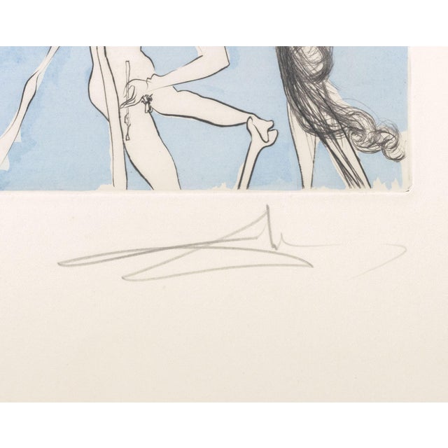 Paper Salvador Dali "Les Lauriers De Bonheur" Etching For Sale - Image 7 of 12