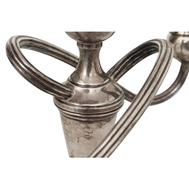Metal Fisher Sterling Silver Empire Style Candelabras - a Pair For Sale - Image 7 of 8