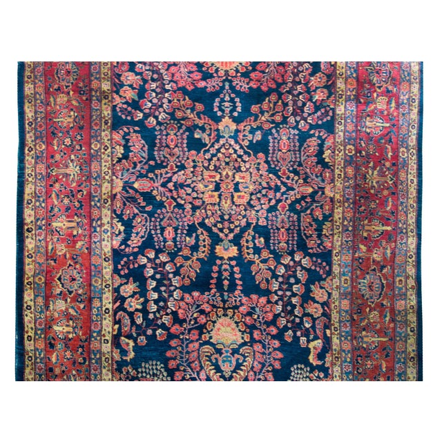 Early 20th Century Persian Sarouk Mohajeran Rug For Sale In Chicago - Image 6 of 14