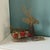 Late 20th Century Large Vintage Goldtone Metal Cage Woven Wire Reindeer Holiday Decoration For Sale - Image 5 of 7