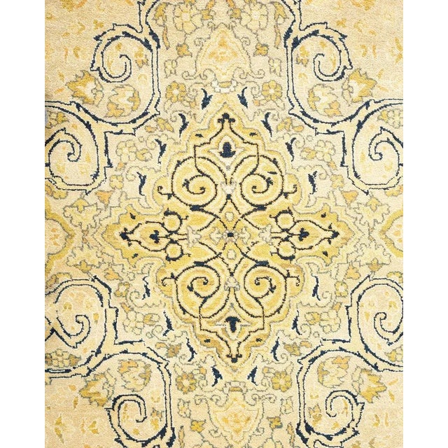 Traditional Mogul Collection Hand-Knotted Area Rug - Ivory 8' 2" x 10' 2" For Sale - Image 3 of 9